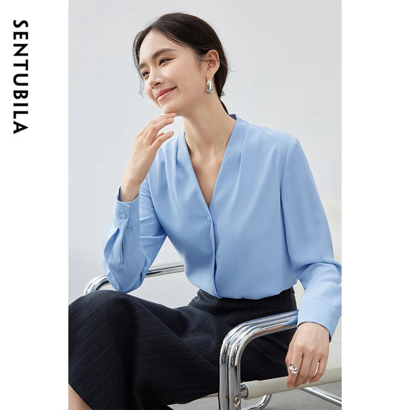 SENTUBILA Classic Shirt 2025 Spring Casual Commute Loose Fit