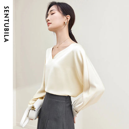 SENTUBILA Elegant Chiffon Blouse