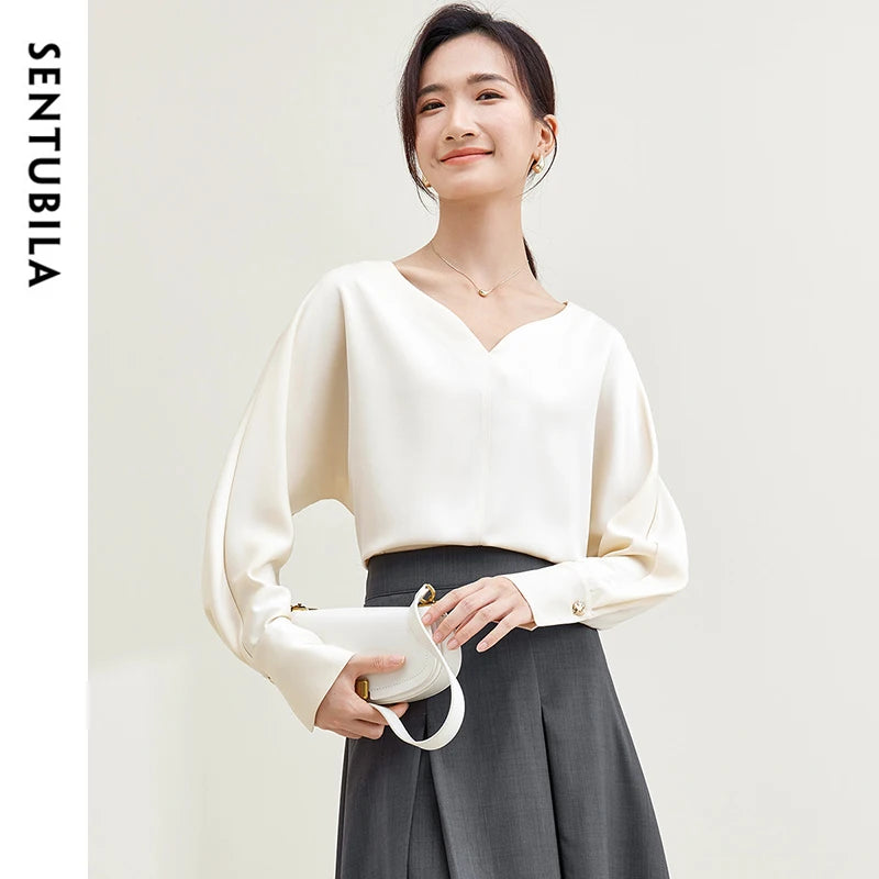 SENTUBILA Elegant Chiffon Blouse