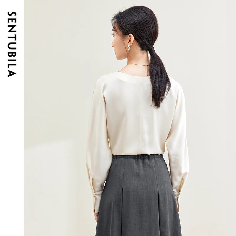 SENTUBILA Elegant Chiffon Blouse