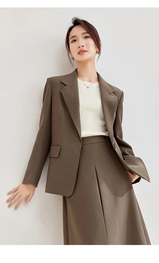 SENTUBILA Vintage Office Lady Blazer Twill Chic