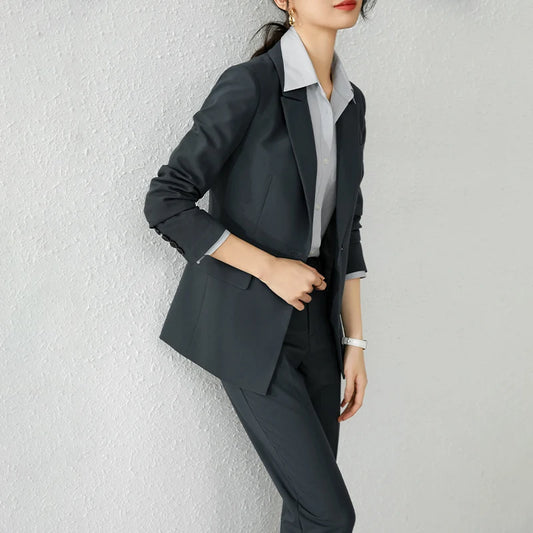 SENTUBILA 2-Piece Women Blazer Suit New Spring 2025 Workwear Fashion